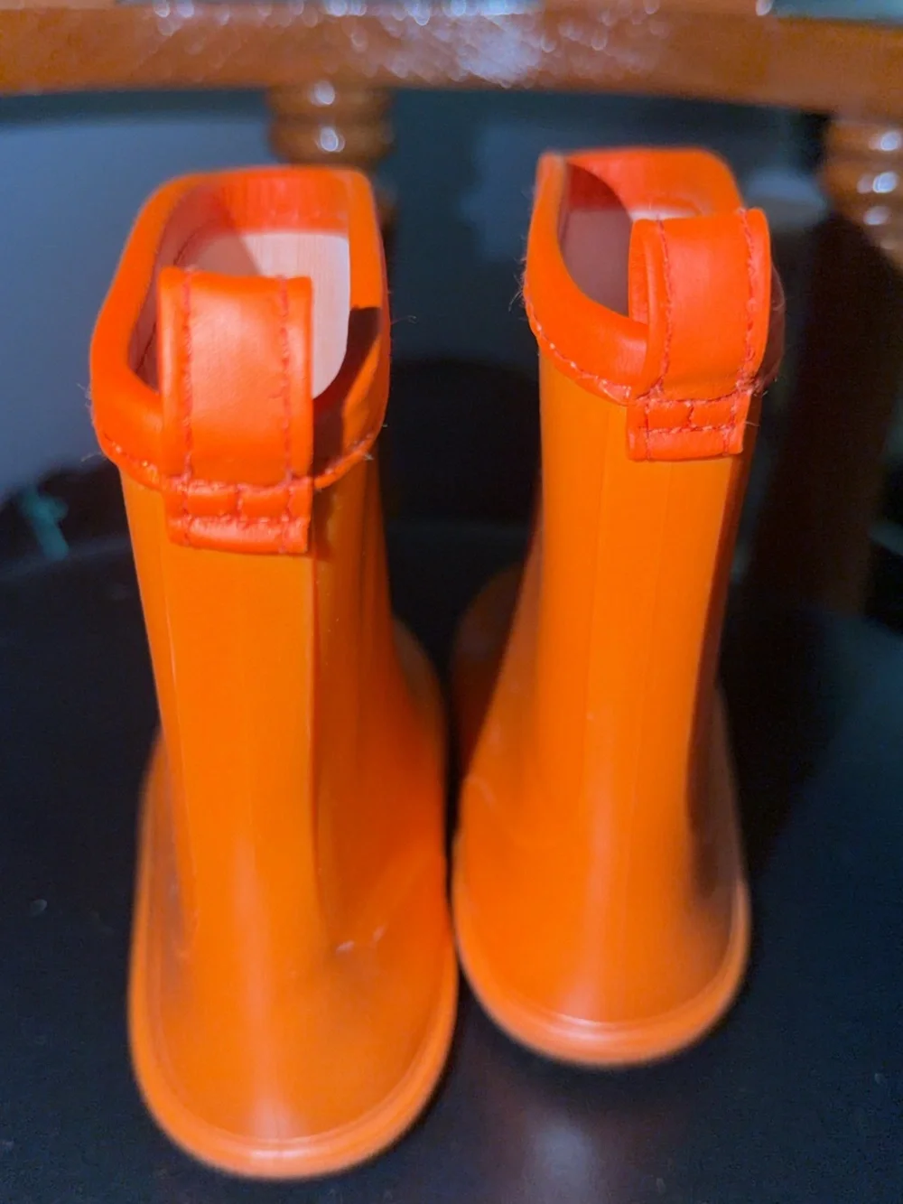 Tree Grandpa Orange Kids Rain & Snow Boots - Easy Pull-On